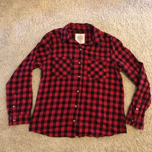 So brand plaid button-up